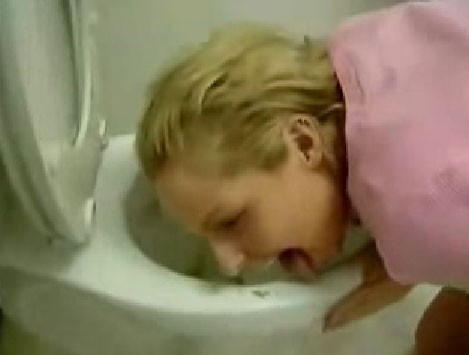 Filthy toilet licking slut