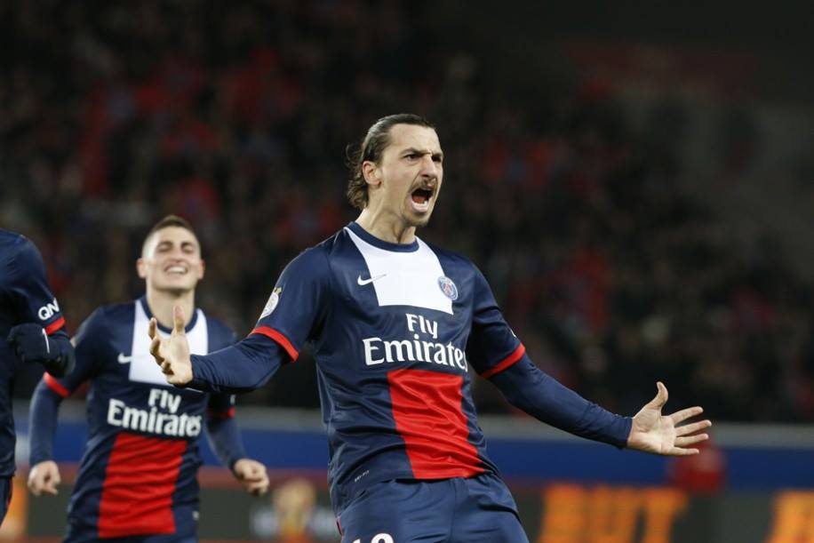 Zlatan Ibrahimovic, em ação pelo Paris Saint-Germain1