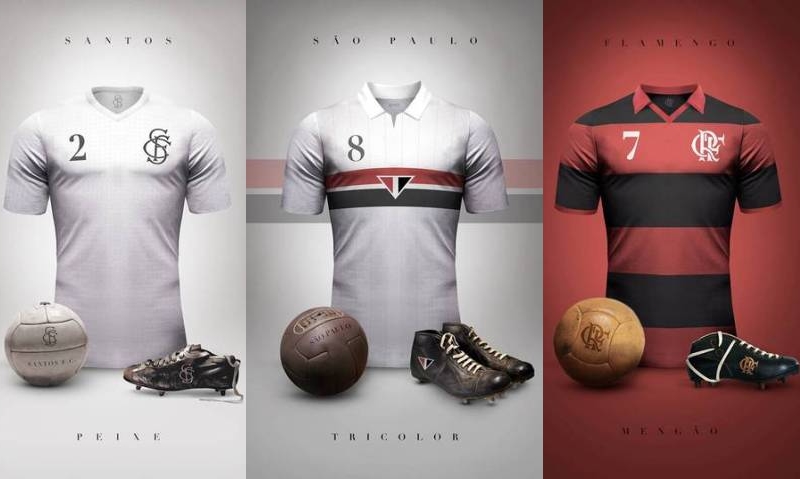 Camisas clássicas de times de futebol ganham versões vintage