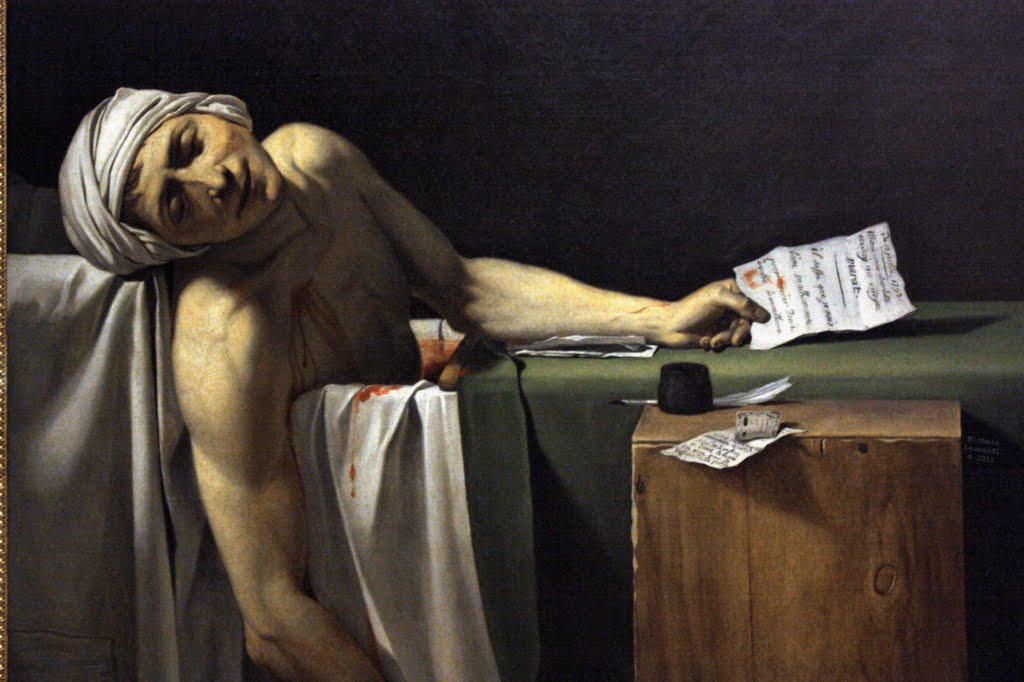 "Marat Assassinado", do pintor francês David (1793)