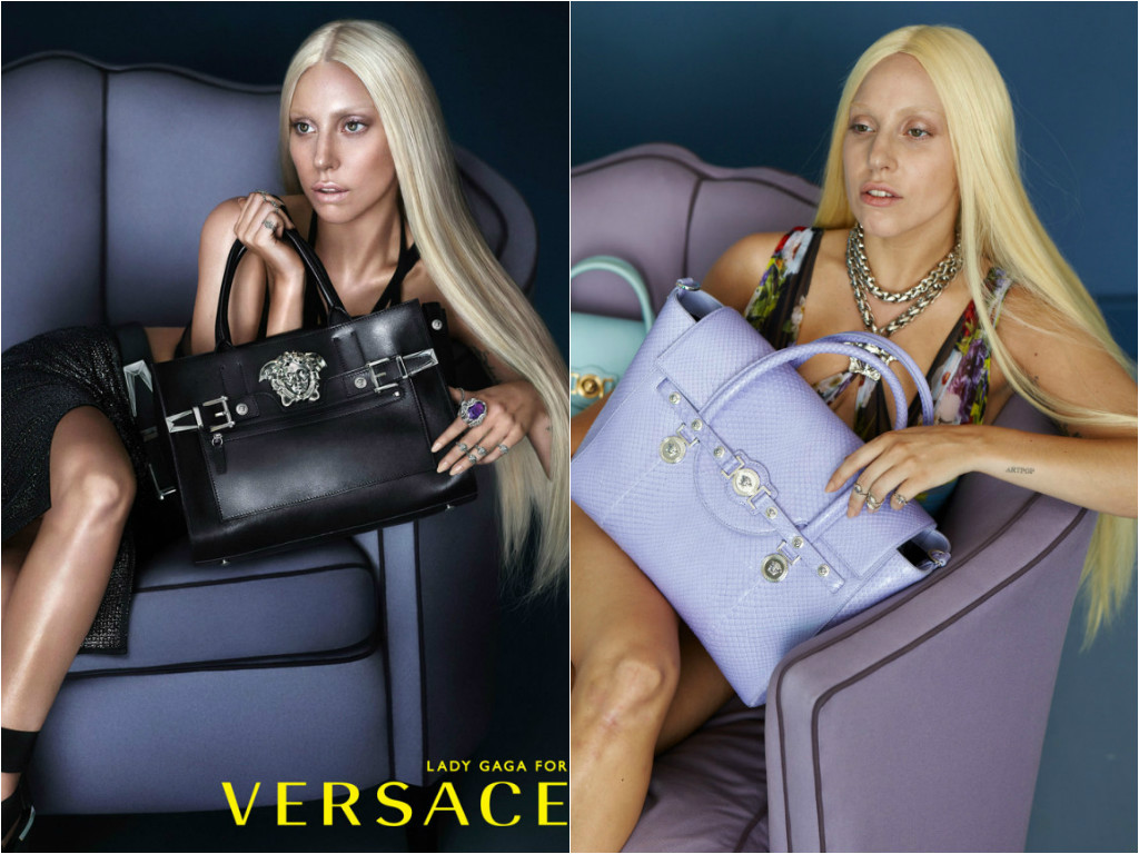 Sem retoques! Se liga nas fotos originais da campanha da Versace com Lady Gaga
