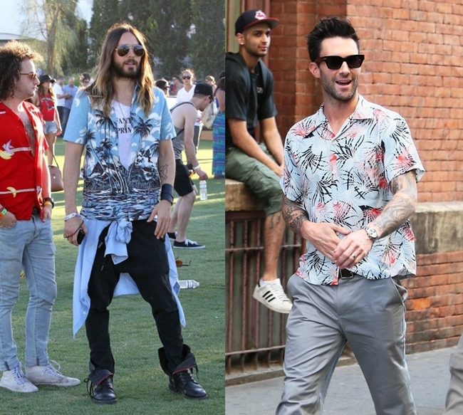 Jared Leto usa camisa havaiana da Prada, e Adam Levine também confirma o hype