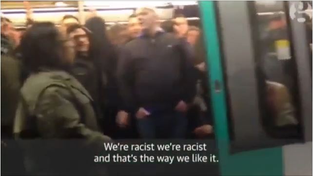 Torcedores do Chelsea em ato racista em Paris