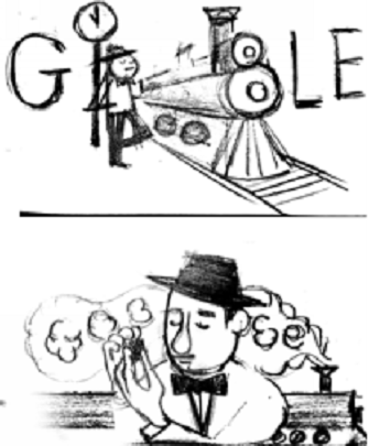 Esboço da homenagem do Google a Adoniran