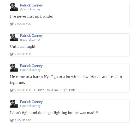 Patrick Carney acusa Jack White de tretar com ele