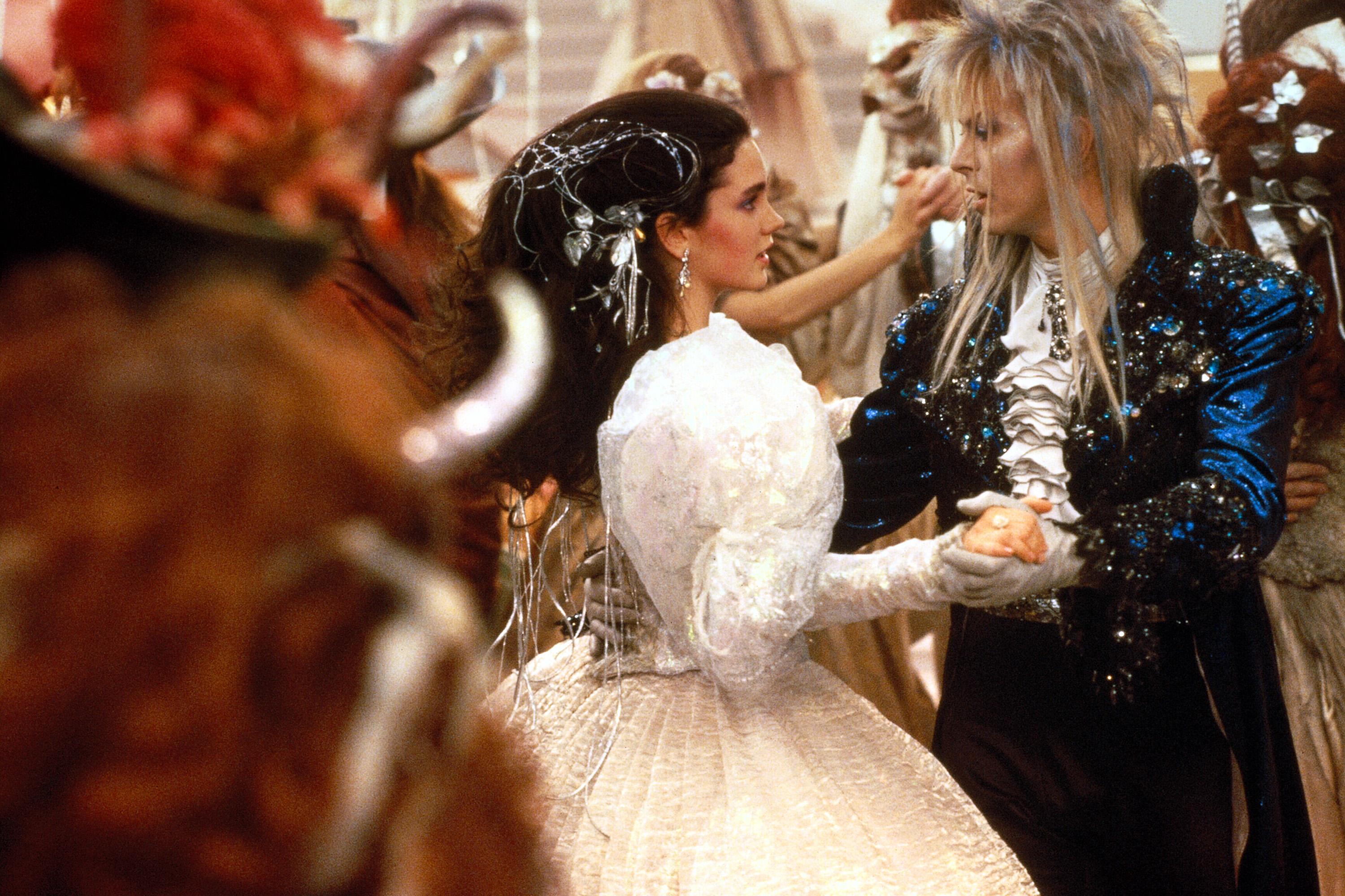 Jennifer Connely e David Bowie em "Labirinto, a Magia do Tempo" (1986)