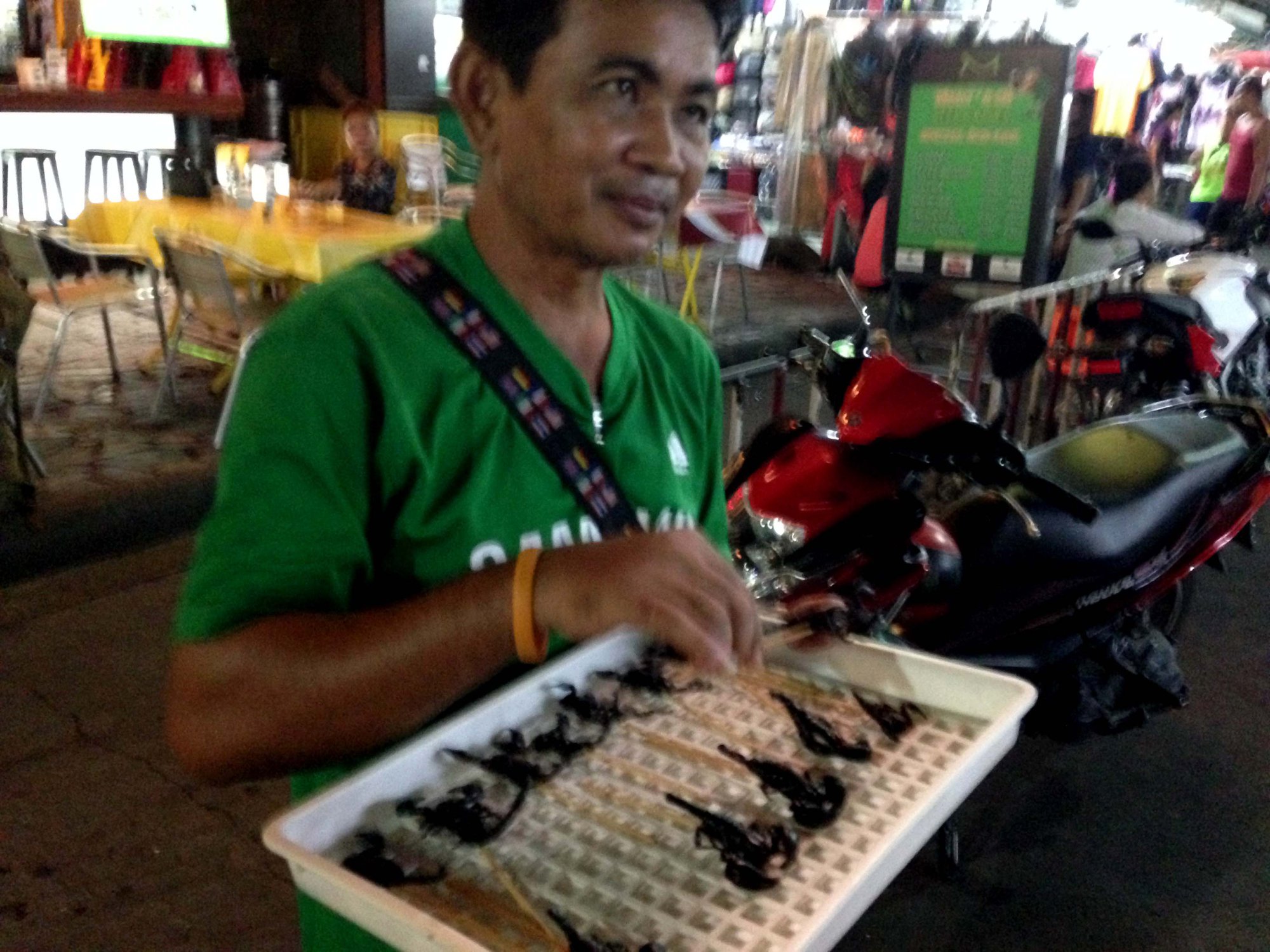 Você paga até para tirar foto dos insetos em Bangkok
