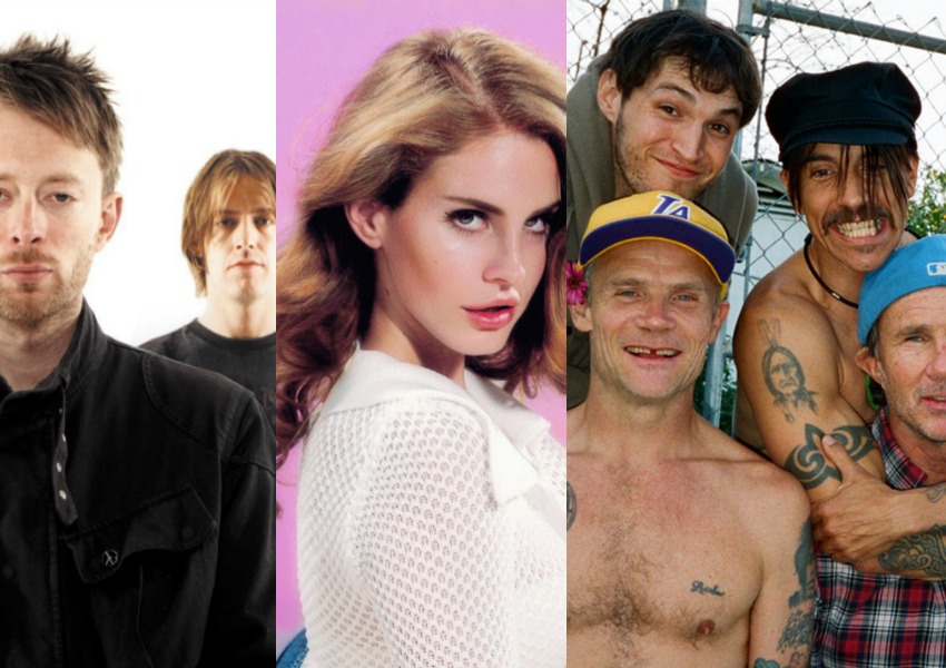 Radiohead, Lana Del Rey e Red Hot Chilli Peppers