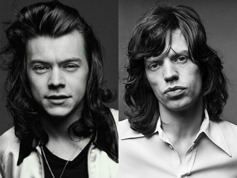 Harry Styles e Mick Jagger. Parecidos? 
