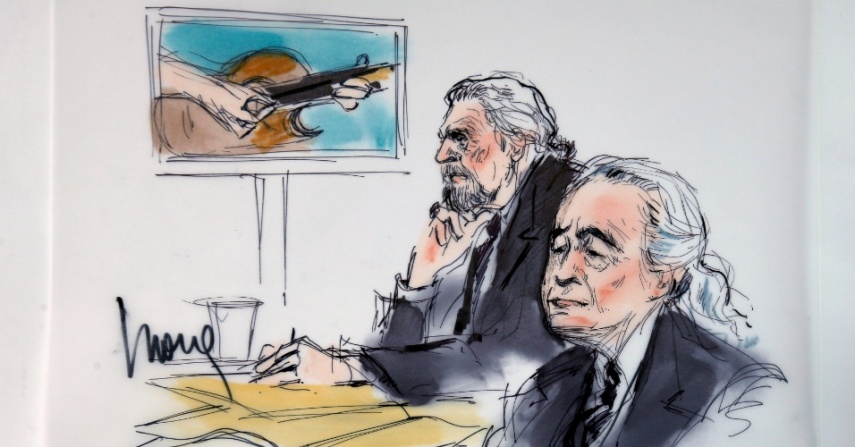 Robert Plant e Jimmy Page no tribunal em Los Angeles