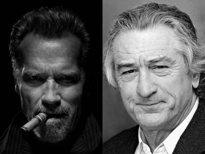 Schwarzenegger e De Niro discutiram por política em evento