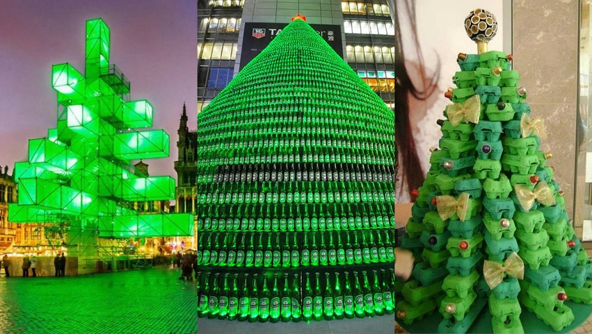 De cervejas a caixas de ovos: as árvores de Natal mais diferentonas do  mundo – Vírgula
