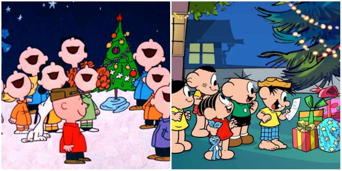 Os clássicos desenhos animados de natal deles são os da turma do Snoopy e do Charlie Brown, mas aqui também temos a   nossa Turma da Mônica. Desde a década de 80 a turminha tem seus especiais de natal, como A Estrelinha Mágica, Linda   Noite de Natal, Um Natal Glacial, Véspera de Natal etc.