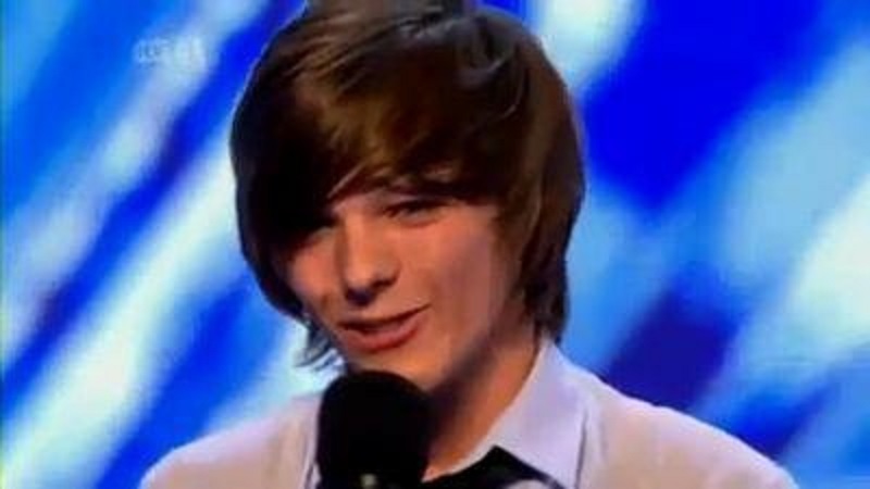 Louis Tomlinson na audição do X Factor, em 2014