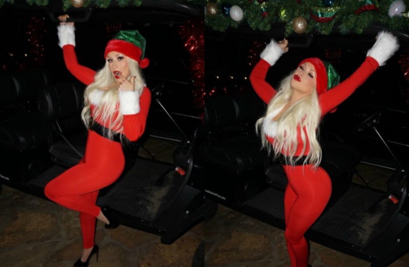 Christina Aguilera já está no clima de Natal