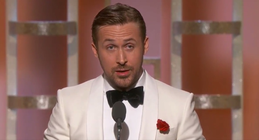 Ryan Gosling no Globo de Ouro 2017