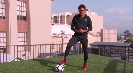 Neymar no telhado de Jimmy Kimmel