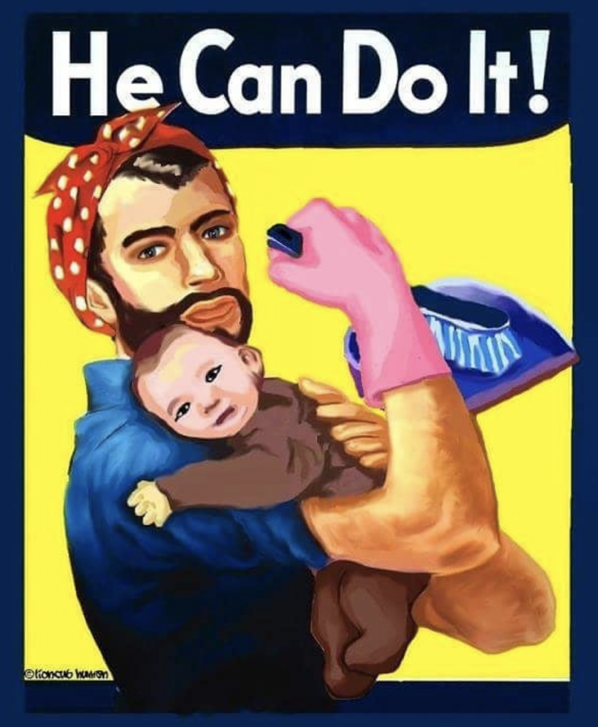 Poster mostra homem no lugar de mulher e dá recado contra machismo