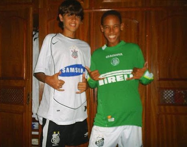 Quando era criança e torcia para o Palmeiras, Neymar gostava de raspar a cabeça