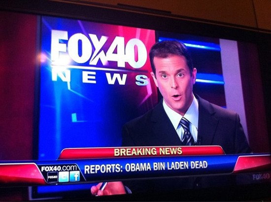 GC da Fox News mata o presidente americano Obama, quando deveria anunciar a morte do terrorista Osama Bin Laden