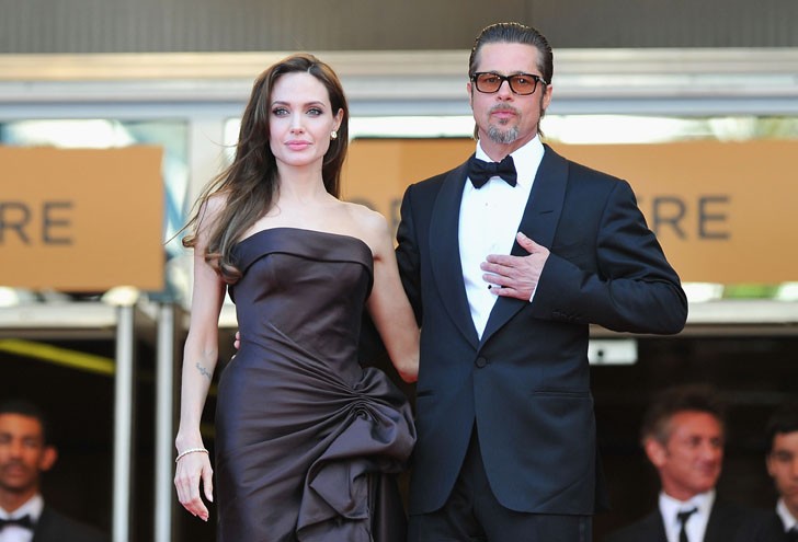 O casal de popstars Angelina Jolie e Brad Pitt em Cannes