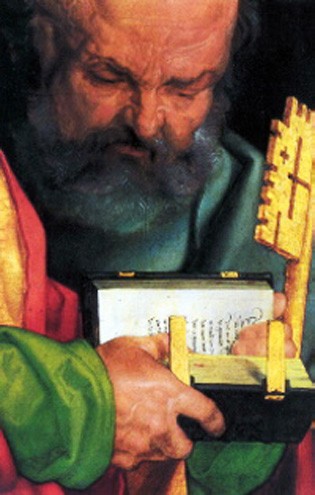 São Pedro e as chaves do céu em pintura feita pelo alemão Albrecht Dürer. Virgula Famosos fez uma brincadeira com celebridades que não 
