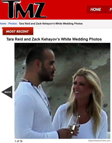 Tara Reid e Zack Kehayov se casam na Grécia
