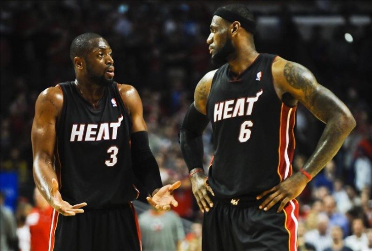 Dwyane Wade e Lebron James, do Miami Heat