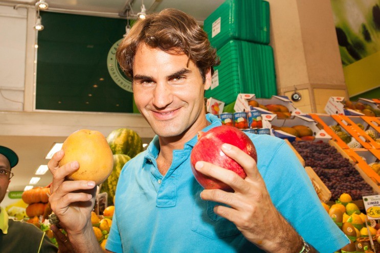 Tenista Roger Federer no Mercado Municipal de São Paulo