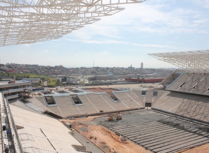 Arena Corinthians alçancou 76% de suas obras concluídas