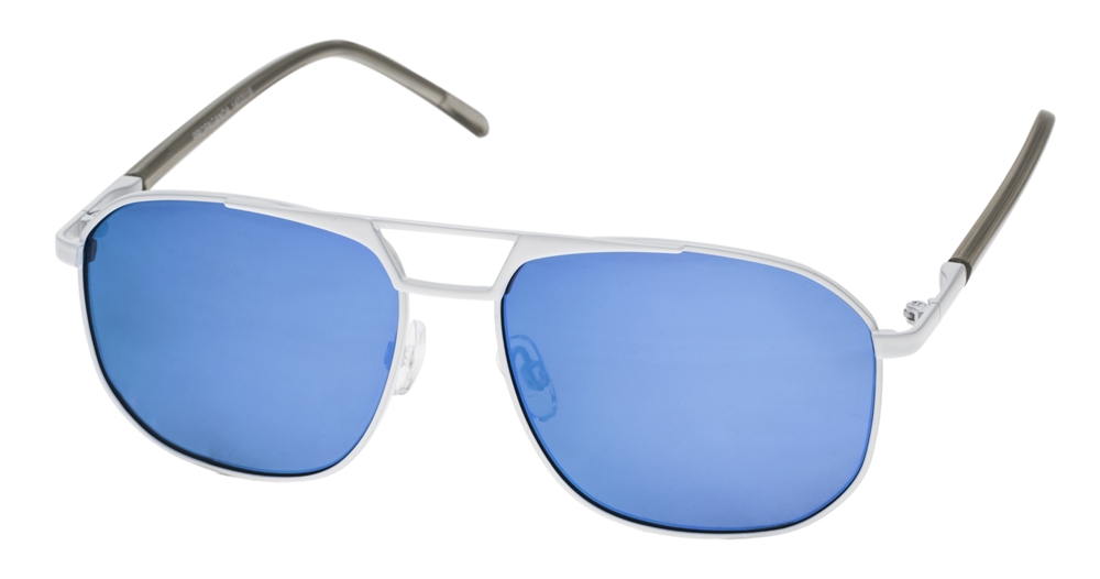 Óculos de sol da Les Specs com lentes azuladas e hastes em metal e acetato; R$ 255, na Acaju do Brasil (www.acajudobrasil.com.br) 