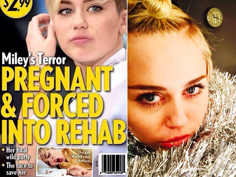 Miley não está grávida, e nem vai para a rehab...