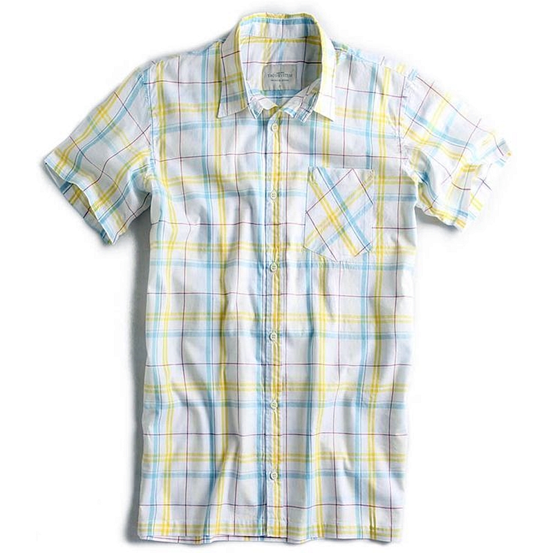 Camisa manga curta; R$ 76,90, na Taco (www.taco.com.br). Preço pesquisado em dezembro de 2014, sujeito a modificações