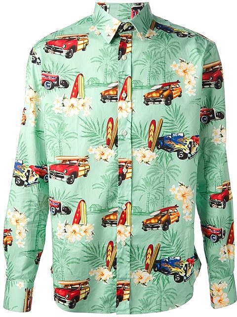 Camisa estampada Stella Jean; R$ 451,50, na Farfetch (www.farfetch.com). Preço pesquisado em janeiro 2015, sujeito a modificações