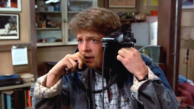 Michael J. Fox estrelava, como Marty McFly