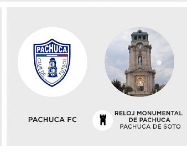 O time mexicano ostenta o Relógio Monumental de Pachuca, o principal cartão-postal da cidade.