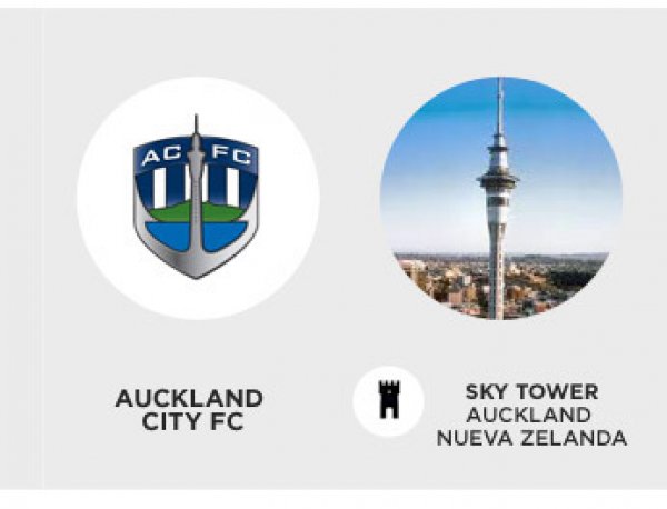 O time neozelandês resolveu homenagear um doa cartões postais modernos de seu país, a Sky Tower.