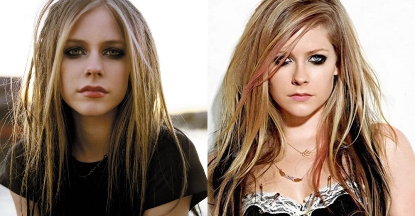 Avril Lavigne parece a mesma. nem o penteado mudou