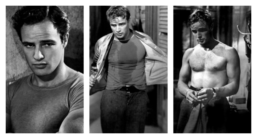O ator do século XX. Além das inesquecíveis atuações, Brando tinha inesgotável sex appeal, tornando-se um ícone de beleza e sexo em filmes como Uma Rua Chamada Pecado (1951)