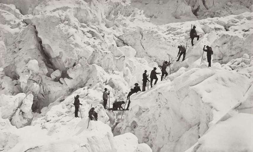 Foto original de Mont Blanc la Jonction por Louis-Auguste Bisson & Auguste-Rosalie Bisson, 1861