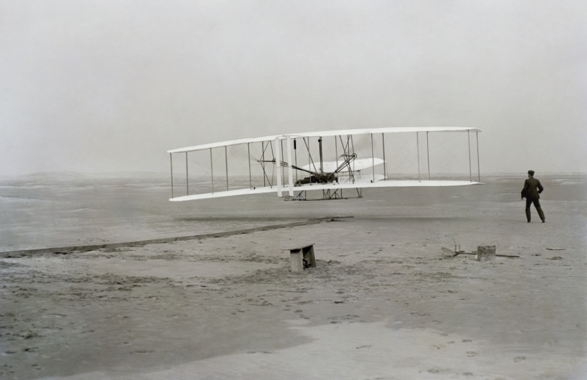Foto original de The Wright Brothers por John Thomas Daniels, 1903