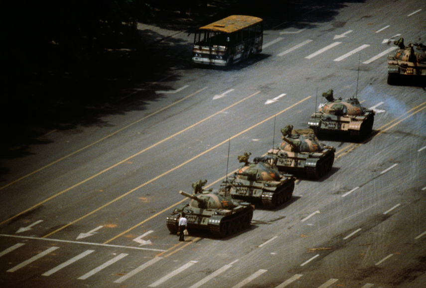 Foto original de Tiananmen, por Stuart Franklin, 1989