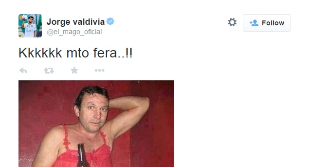 Valdivia provoca o apresentador e ex-jogador Neto no Twitter