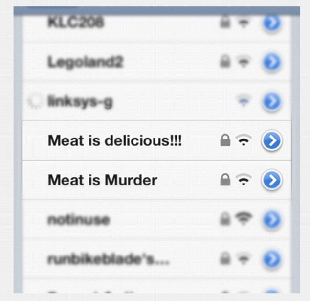 Um dos vizinhos é vegetariano: 