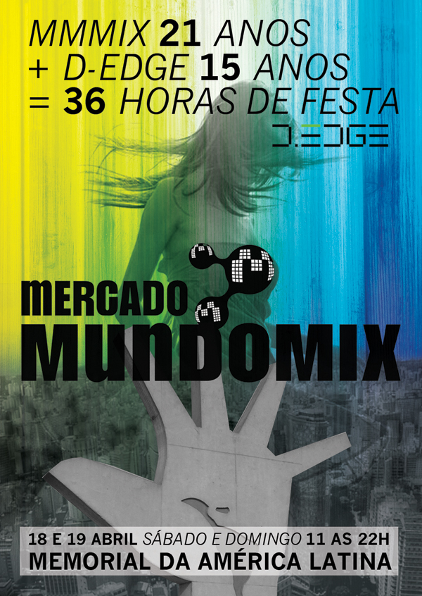 Flyer da próxima edição, que acontece em 18 e 19 de abril no Memorial da América Latina