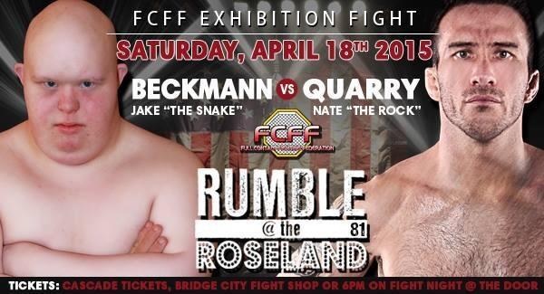 Cartaz da luta entre Quarry e Beckmann