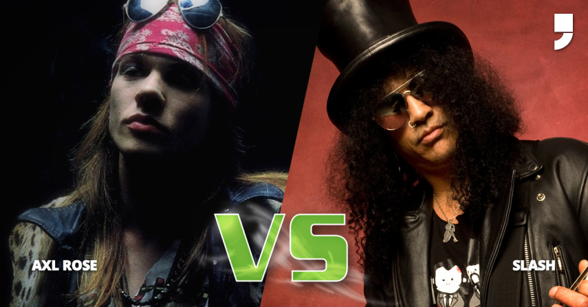 Slash saiu do Guns N' Roses, mas ele e o Axl continuam não se entendendo. No Twitter, quando Slash soltou que pretendia organizar um show para arrecadar fundos para os desabrigados do Haiti, Axl logo respondeu: 