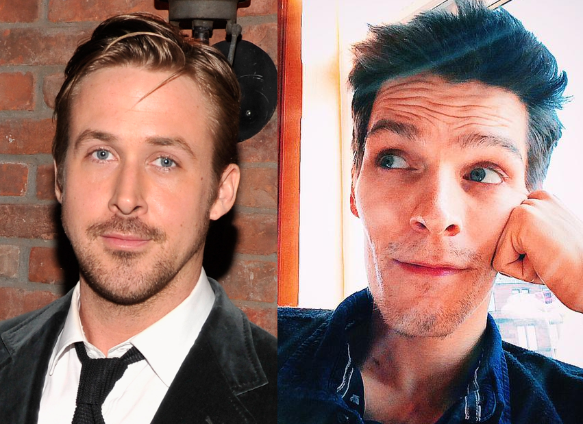Ryan Gosling e Ryan McHenry, o criador do meme "Ryan Gosling não quer cereal"