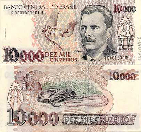 <b>Carinha da nota:</b> Vital Brazil (1865-1950), mais um médico a estampar cédulas brasileiras. Um de seus méritos foi ter desenvolvido materiais informativos que ensinavam a se proteger contra cobras e animais peçonhentos