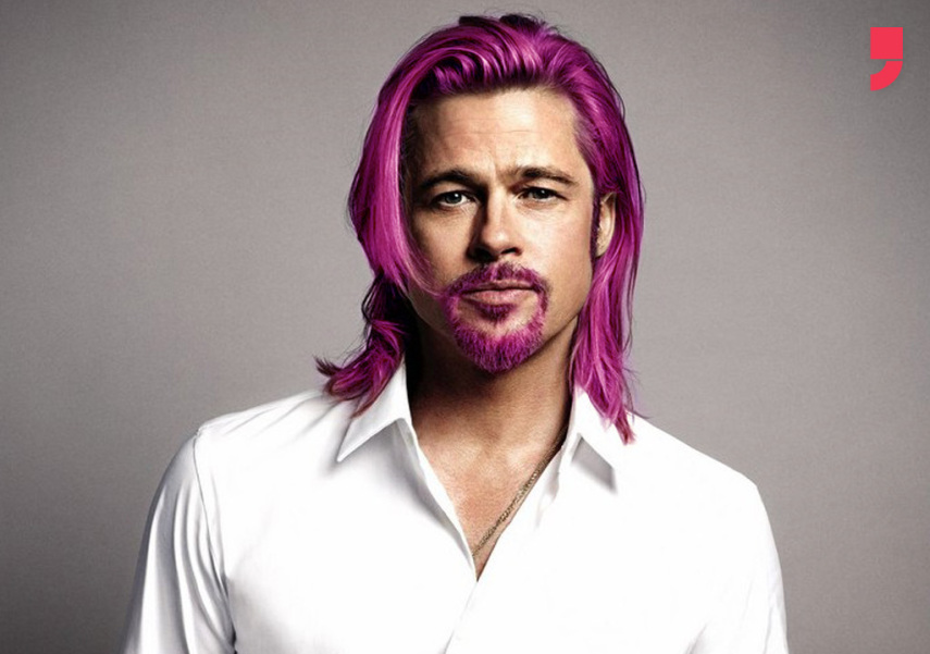 Taí outro que pode pintar o cabelo da cor que for, sem deixar de ser gato. Brad Pitt é sereio muso total!